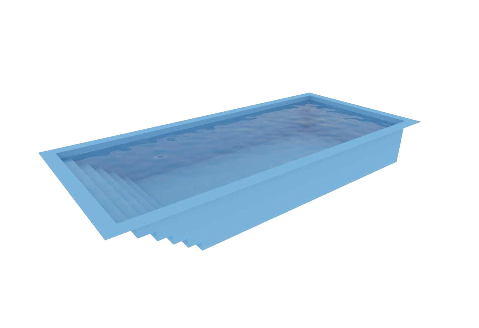 Imagen piscina Aquafast modelo rectangular.
